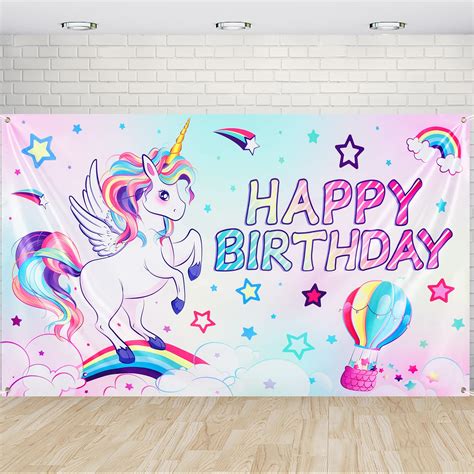 unicorn birthday background